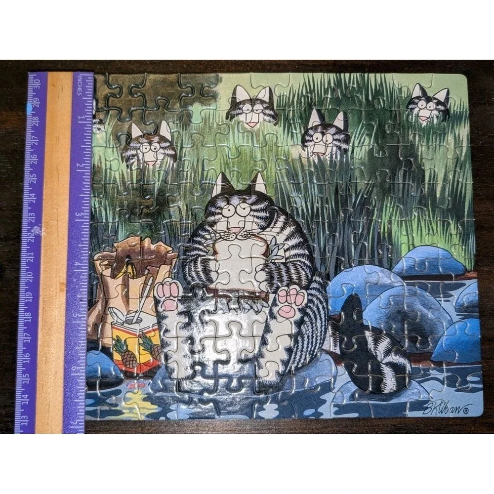 1997 Kliban Cat Tails 100+ piece Mini Puzzle #420 Jigsaw 9x7
